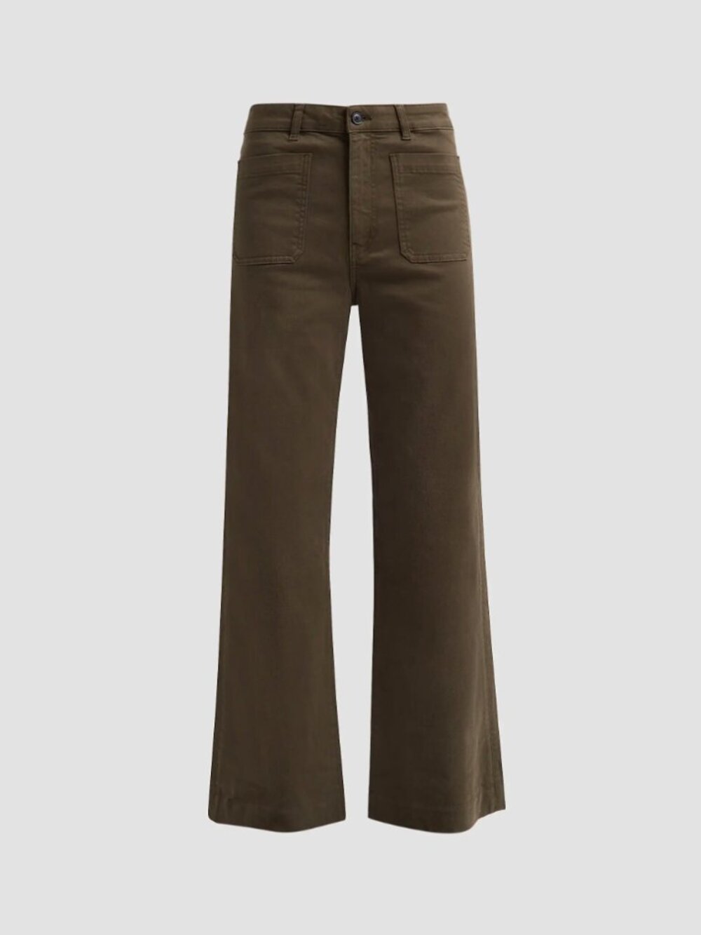 FRAME The Refined Wide-Leg Jeans Size 23 Regular in Military Green